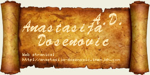 Anastasija Došenović vizit kartica